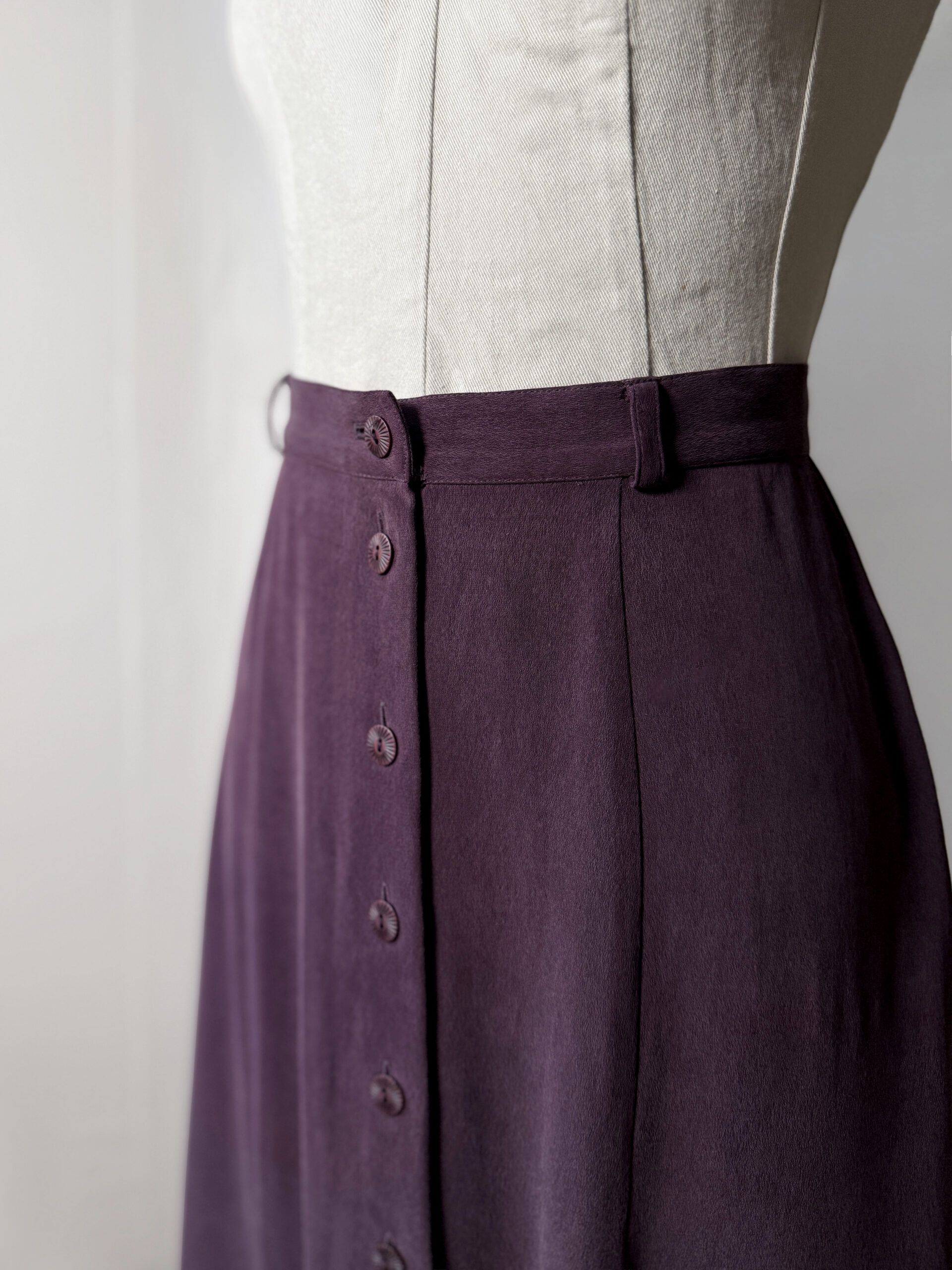 Violet Silk Maxi Skirt - Image 4