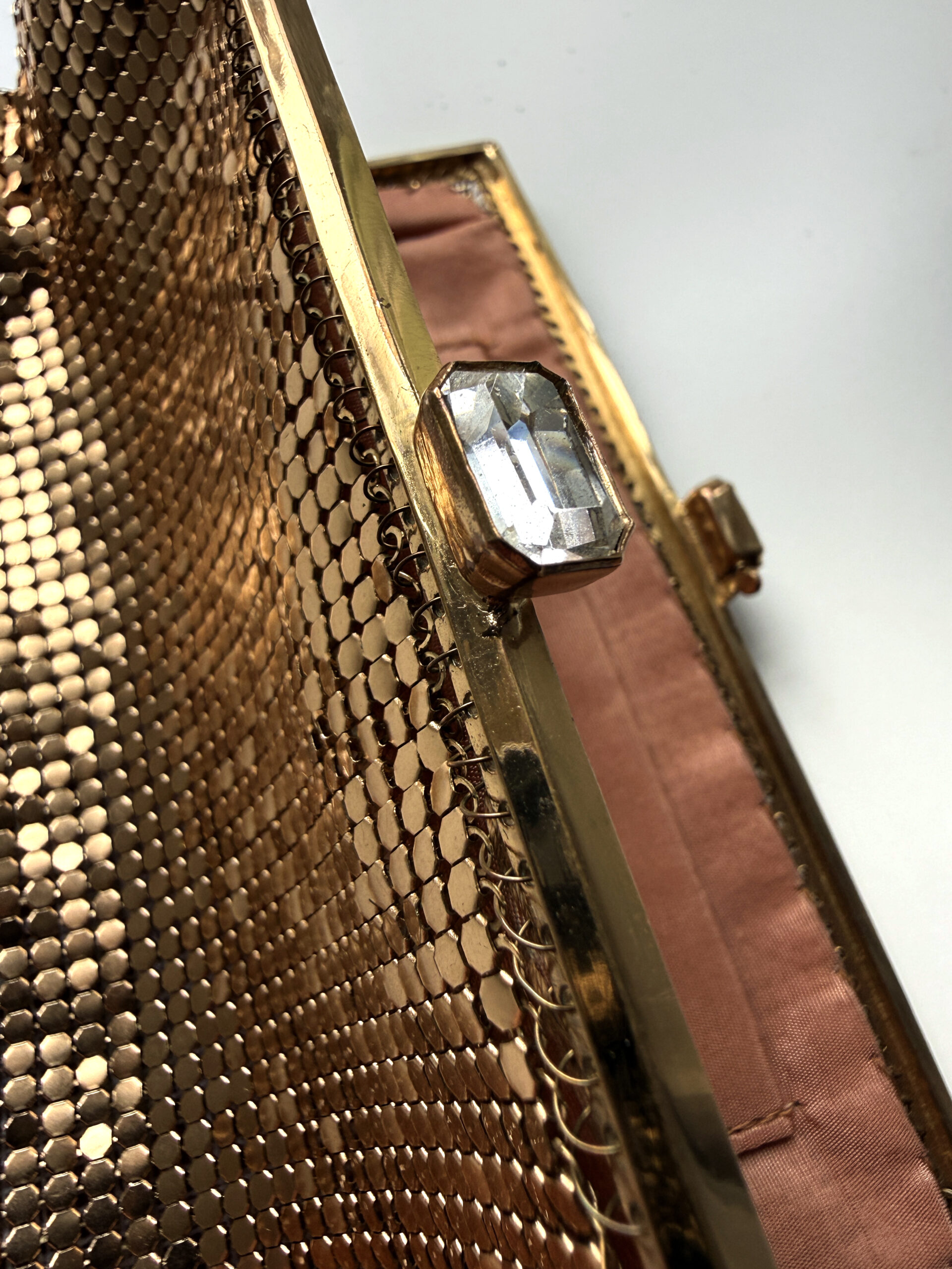 Bronze Mesh Mini Clutch - Image 3