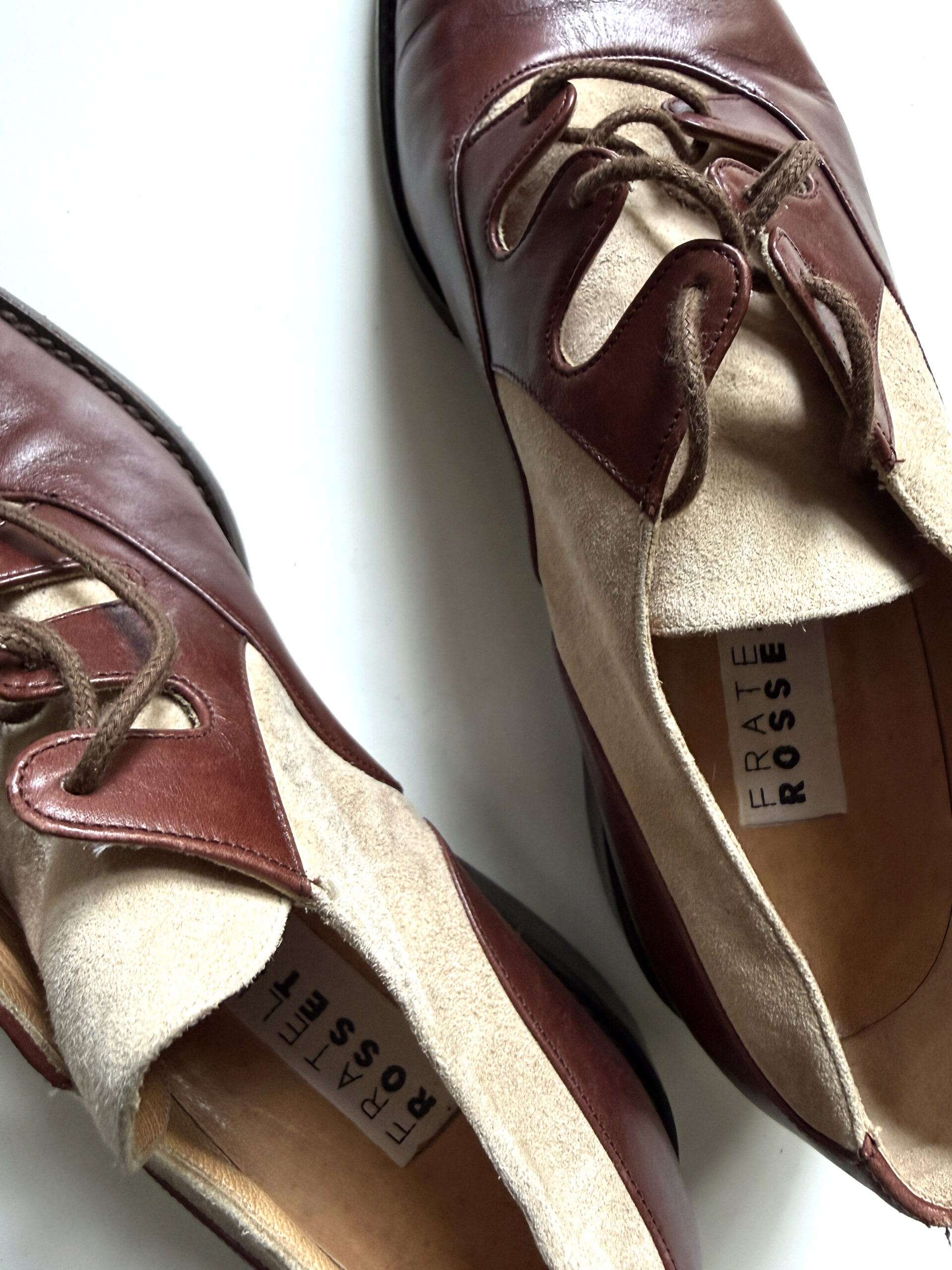 Burgundy Leather & Suede Oxfords - Image 2