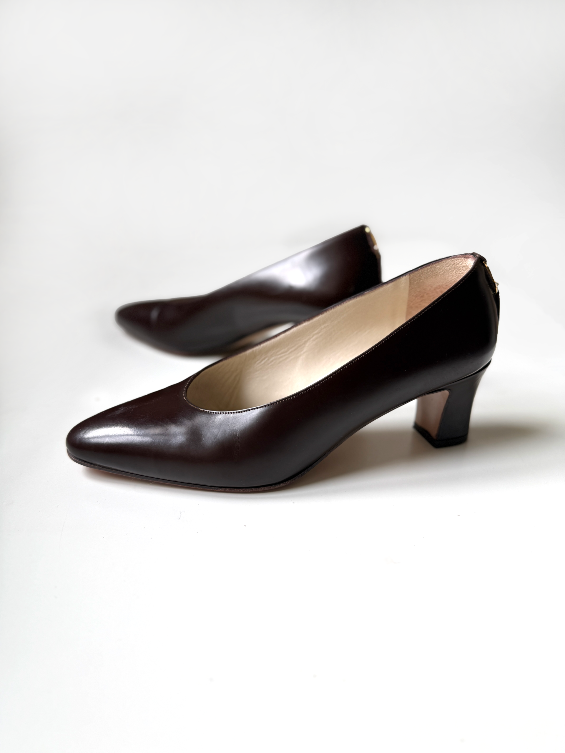 Dark Brown Leather Pumps