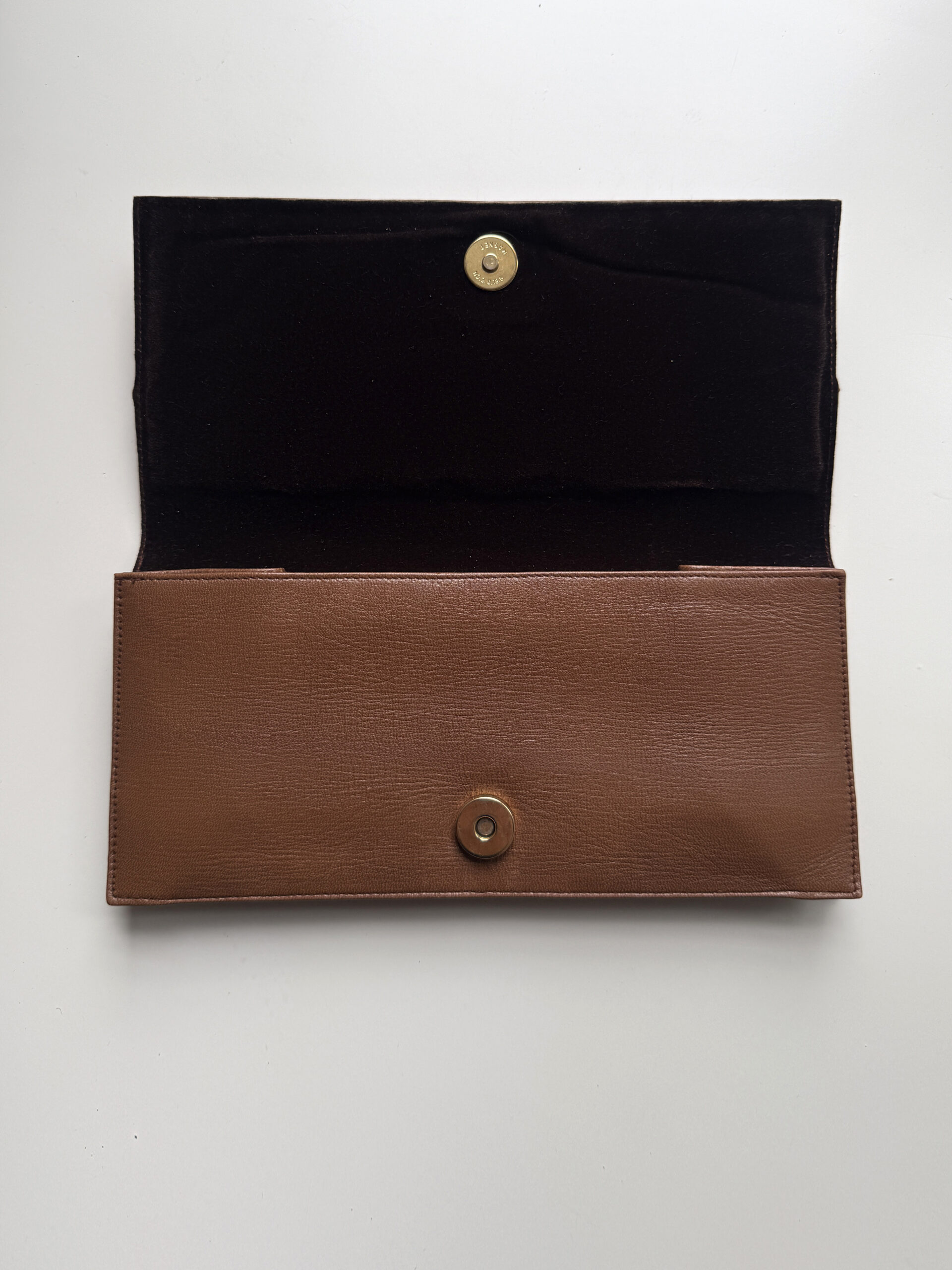 Croc-Embossed Leather Clutch - Image 2