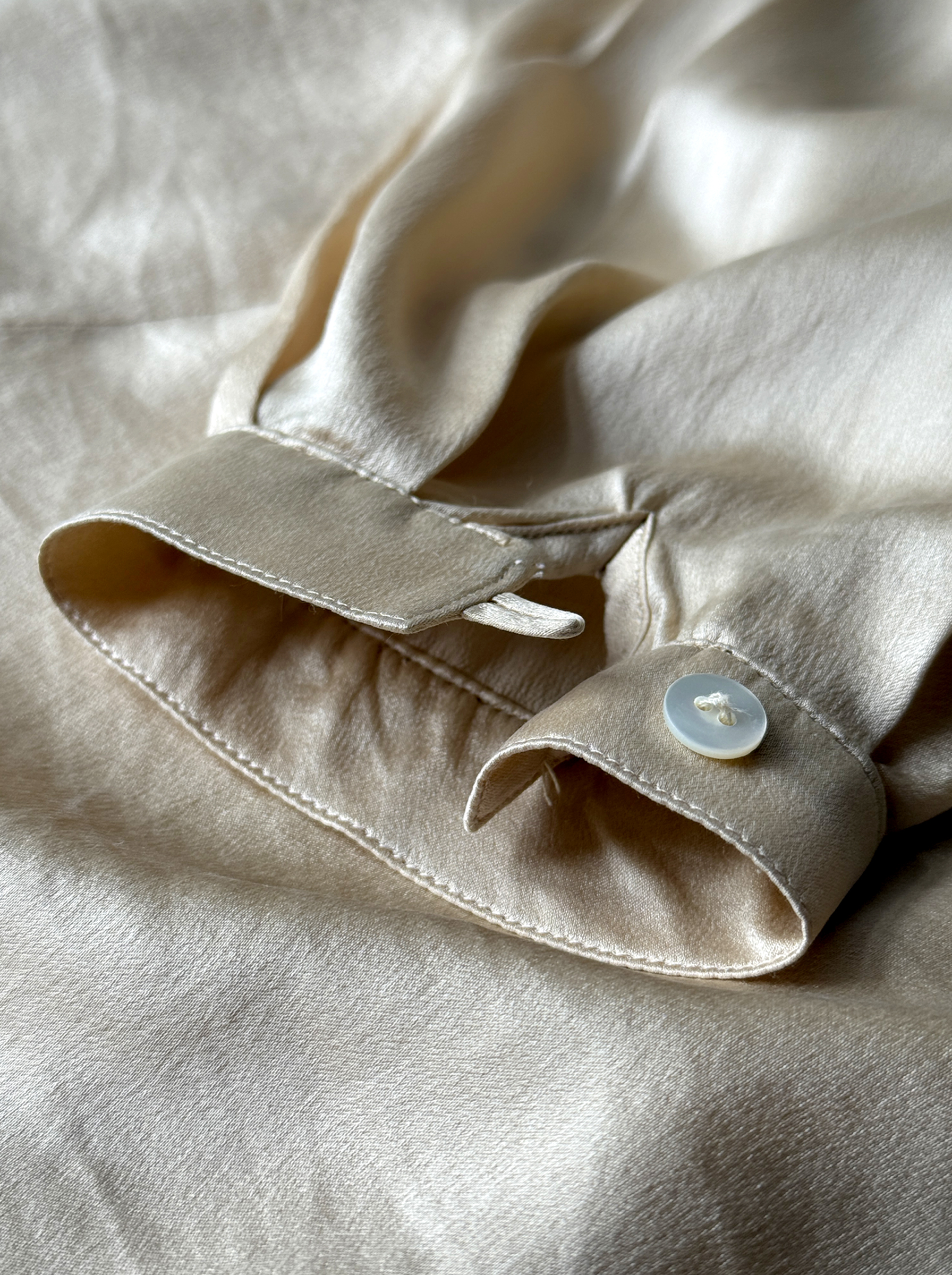 Champagne Silk Blouse - Image 3