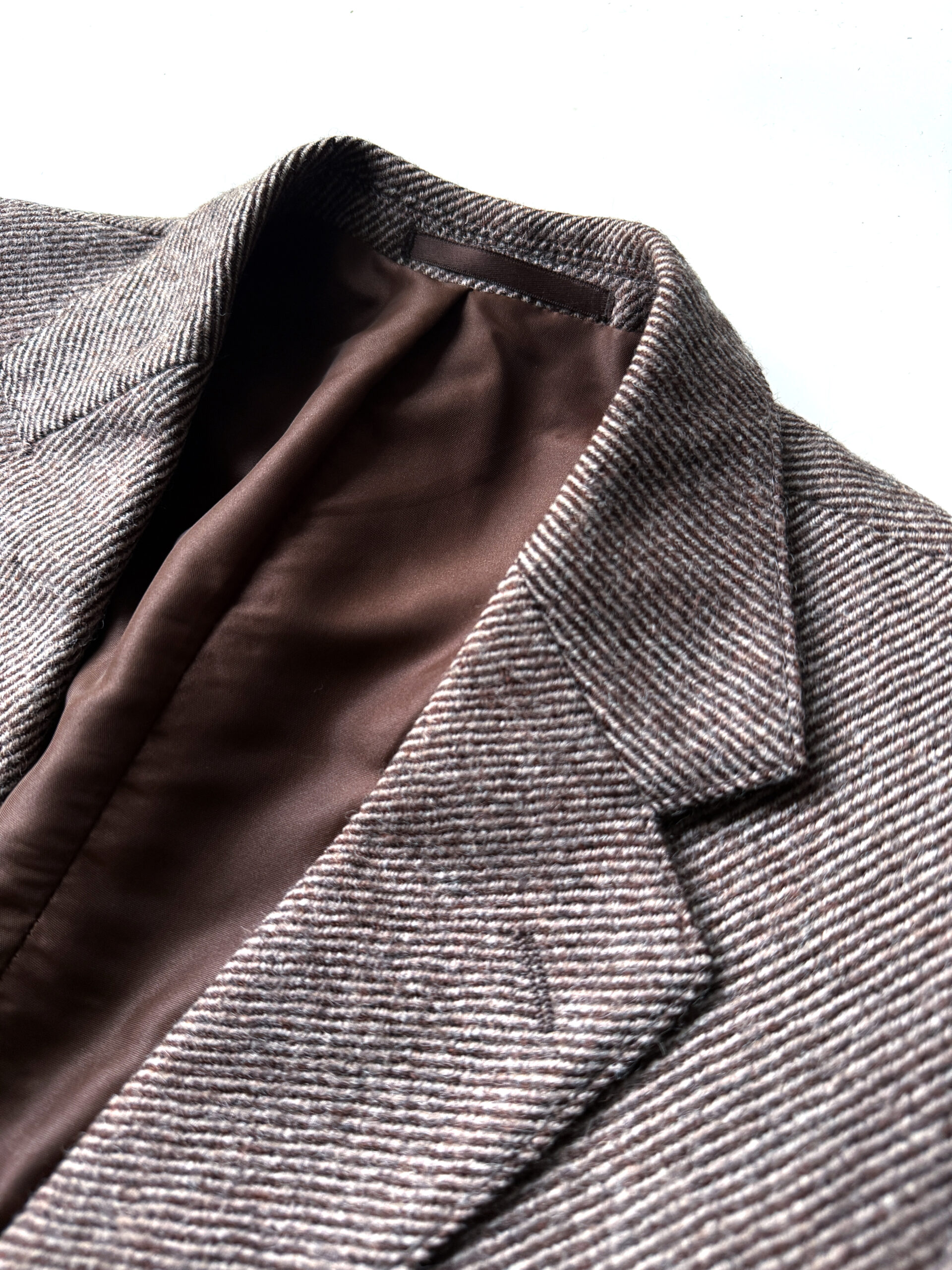 Brown Herringbone Wool Blazer - Image 3