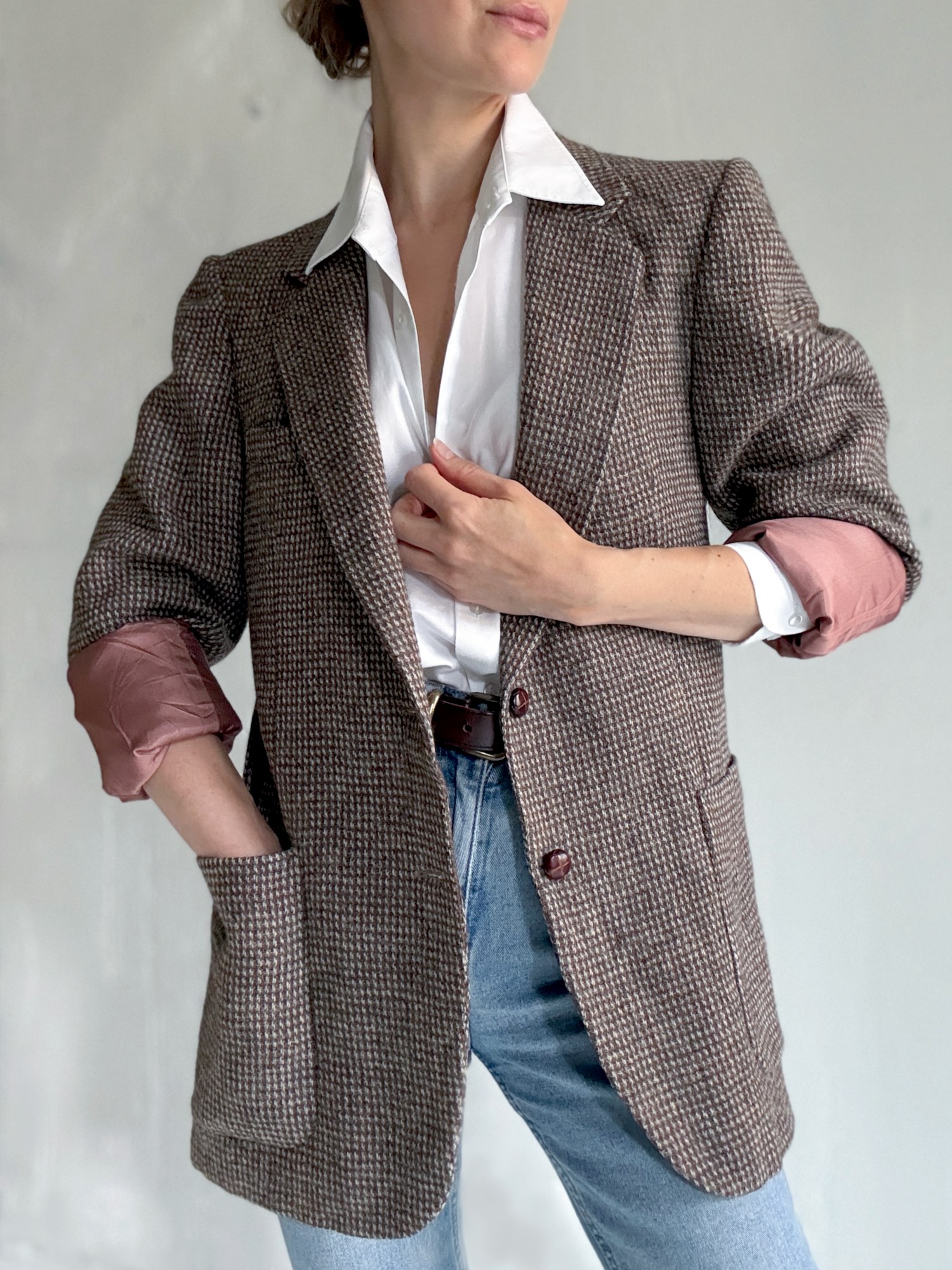 Brown Virgin Wool Blazer