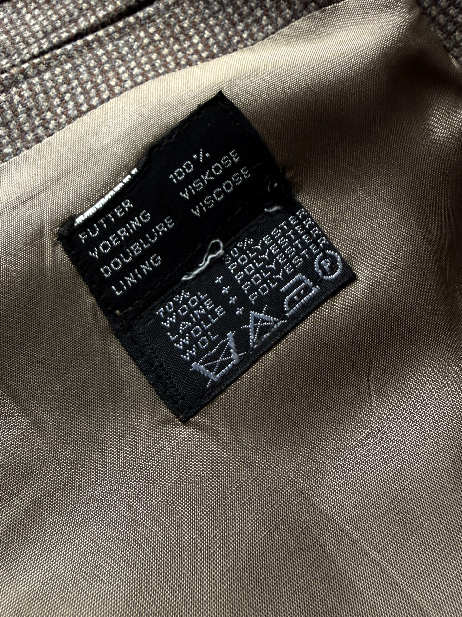 Brown Micro-Check Virgin Wool Blazer - Image 7