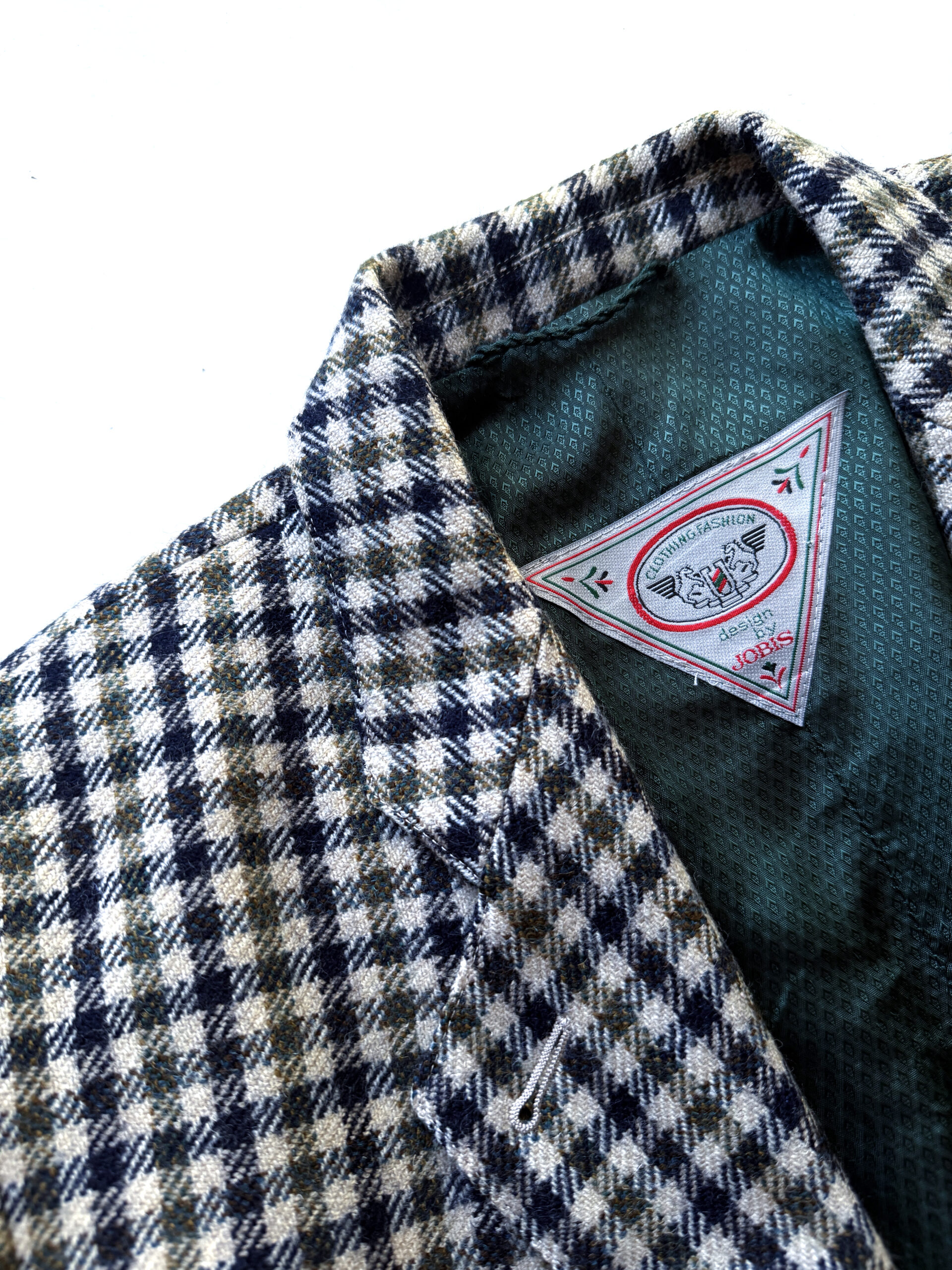 Cream Check Wool Blazer - Image 8